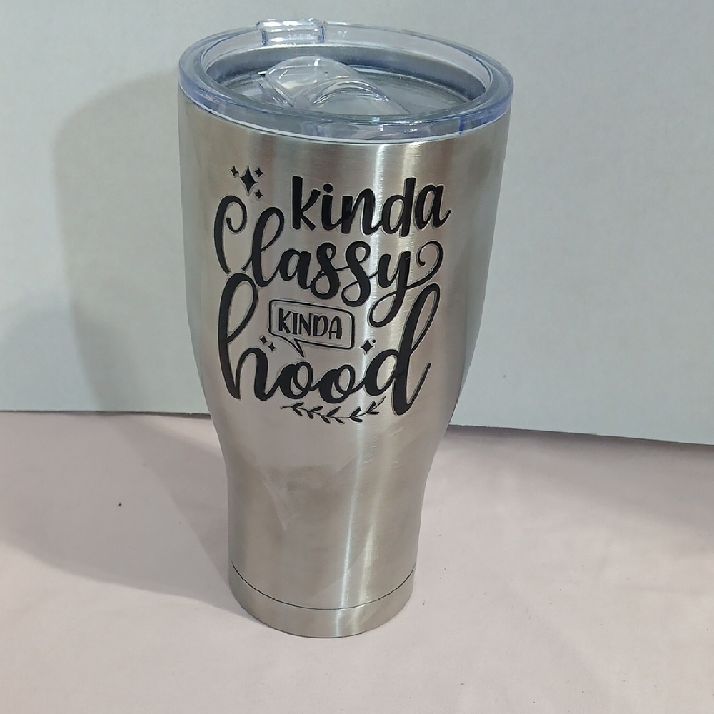 Stainless Steel Travel Tumbler - Silver New Without Tags 30-32oz